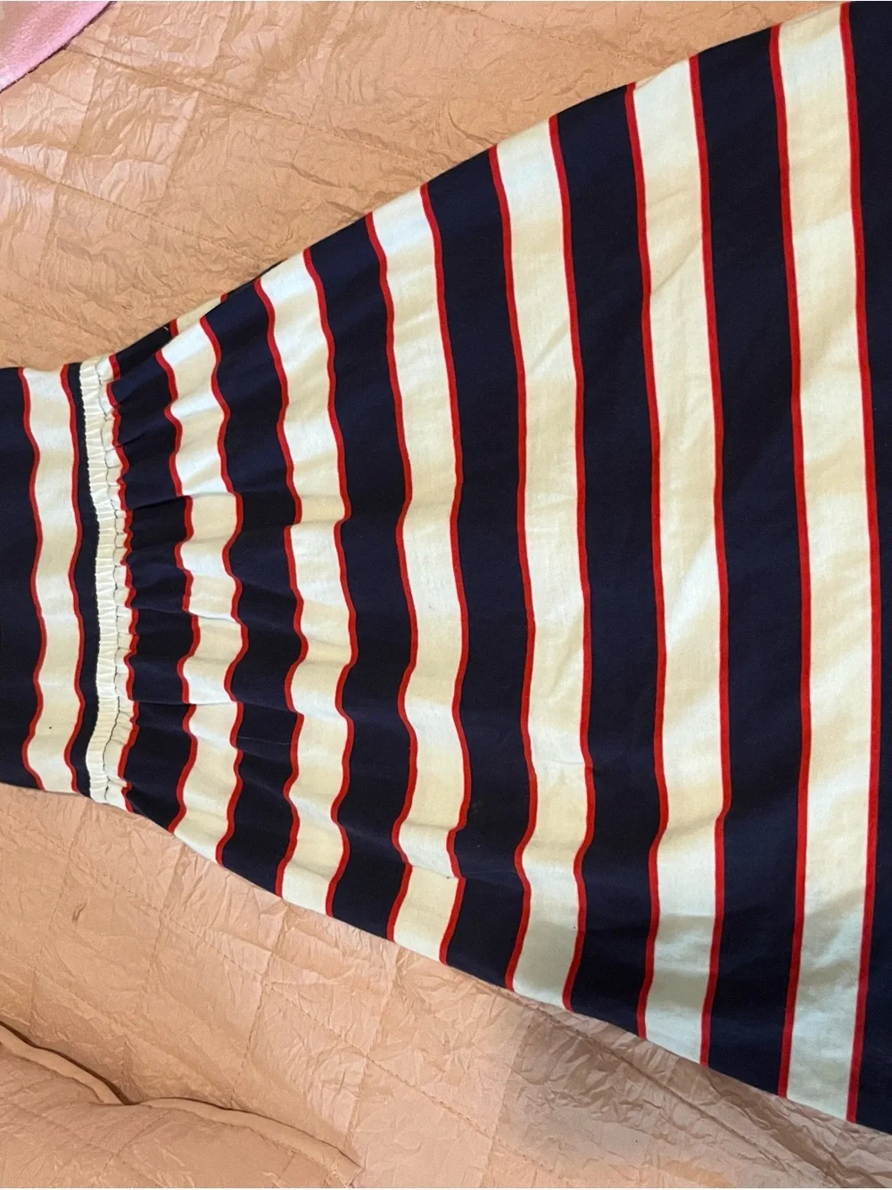 Gymboree Navy, White & Red Striped Casual Dress